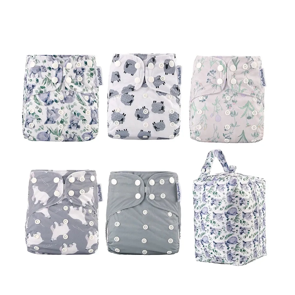 11-Piece Reusable Cloth Diaper Set