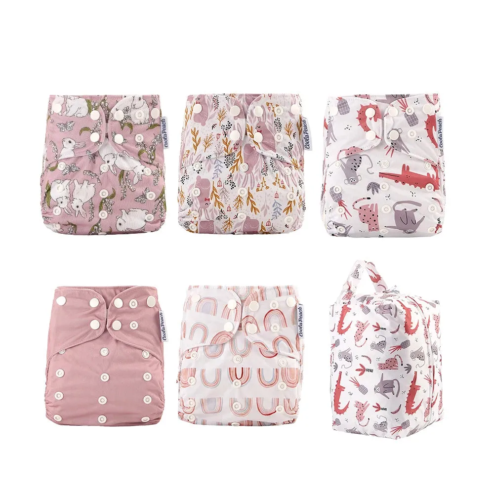 11-Piece Reusable Cloth Diaper Set