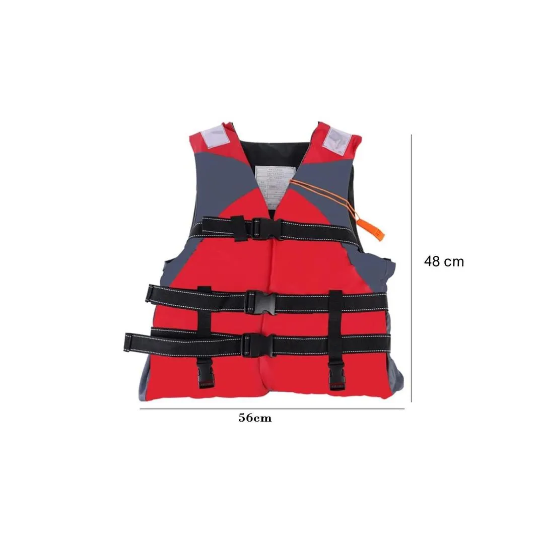 Adult Large Size Life Jacket 3 Belt  with Whistle, Children Life Vest for Swimming, Boatin - 48 x 56