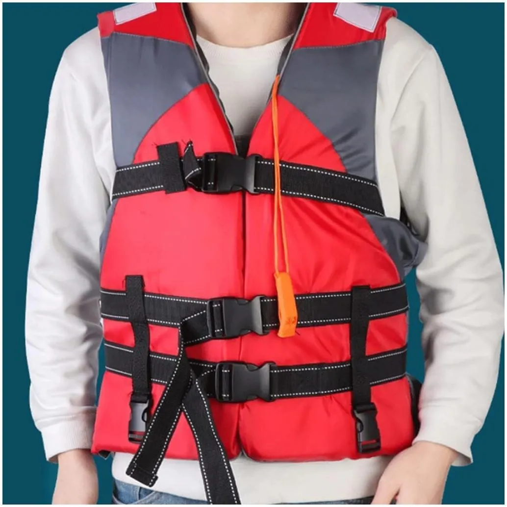 Adult Large Size Life Jacket 3 Belt  with Whistle, Children Life Vest for Swimming, Boatin - 48 x 56