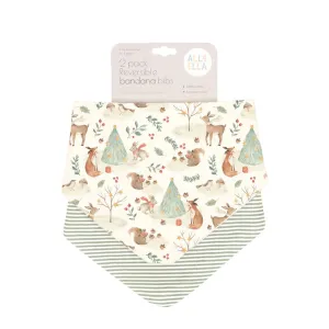 All4Ella Reversible Bandana Bibs 2 Pack -  Christmas