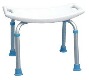 AquaSense Adjustable Bath and Shower Chair with Non-Slip Seat, White