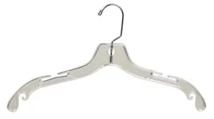 Clear/crystal plastic dress hangers. 100 box