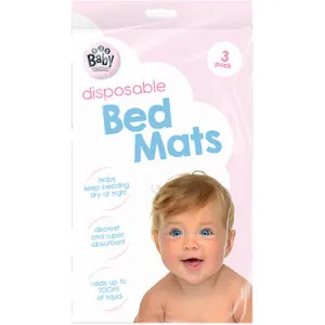 Disposable Bed Mats - 90cm x 60cm 3 Pack Children Babies Waterproof Incontinence Protection Sheet Mattress Underpad Absorbent Non-Slip