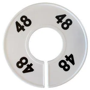 Divider, circle, (donut). '48'. White. Single.