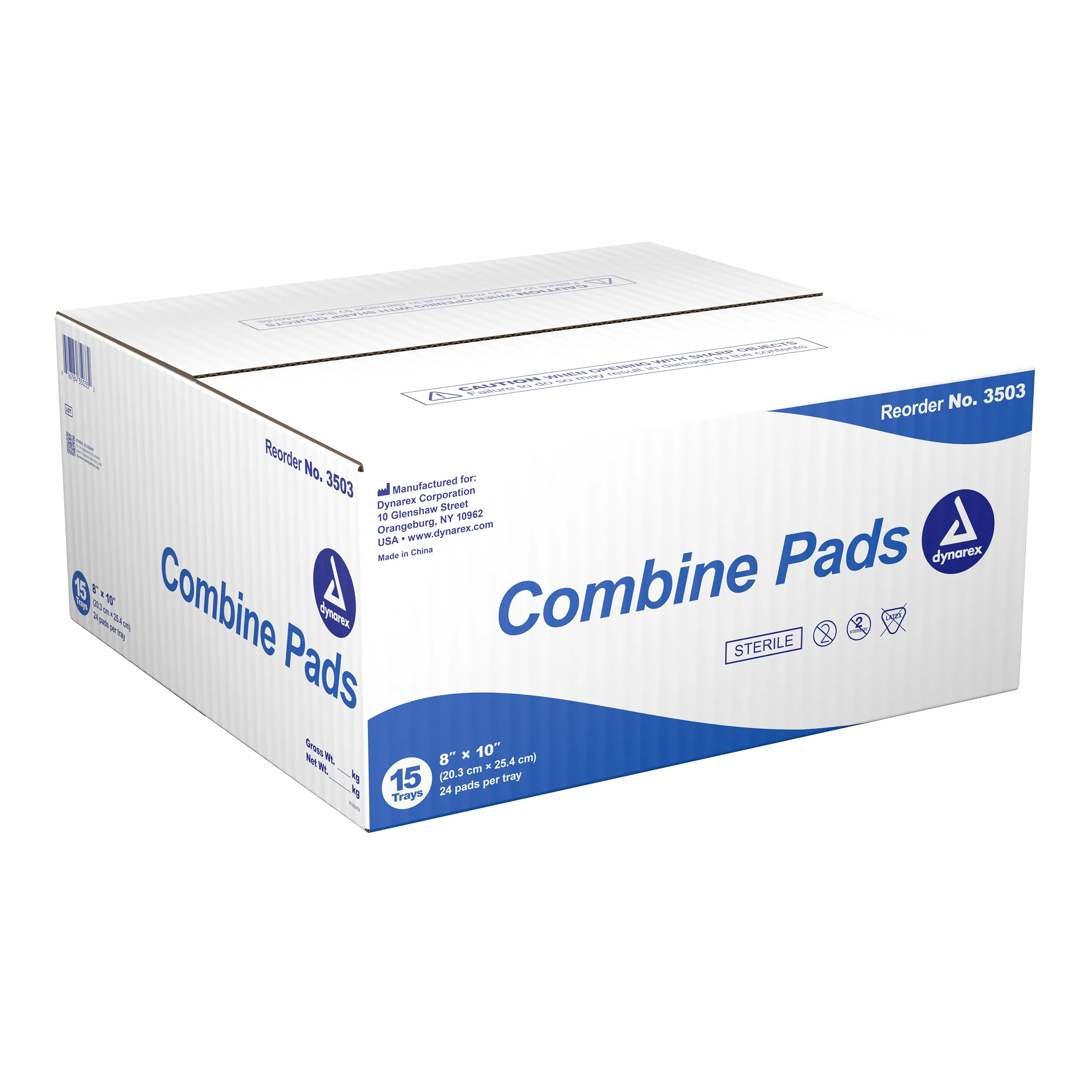 Dynarex - Combine Pads 1/pouch - Sterile, 8" x 10"