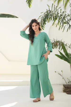 Everyday Calm Green Cotton Co-ord Set