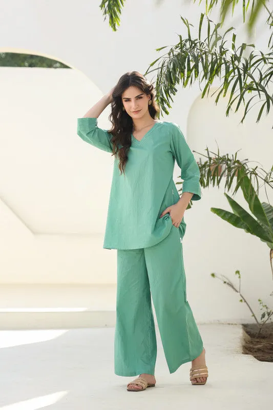 Everyday Calm Green Cotton Co-ord Set