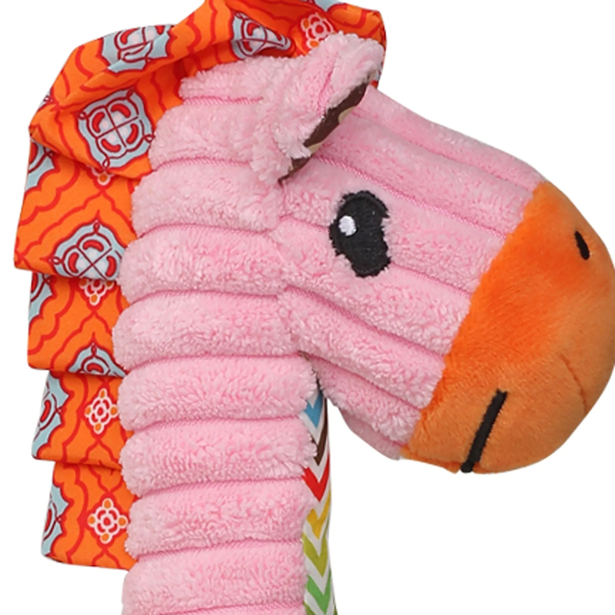 Giraffe Pink Pulling Toy With Teether