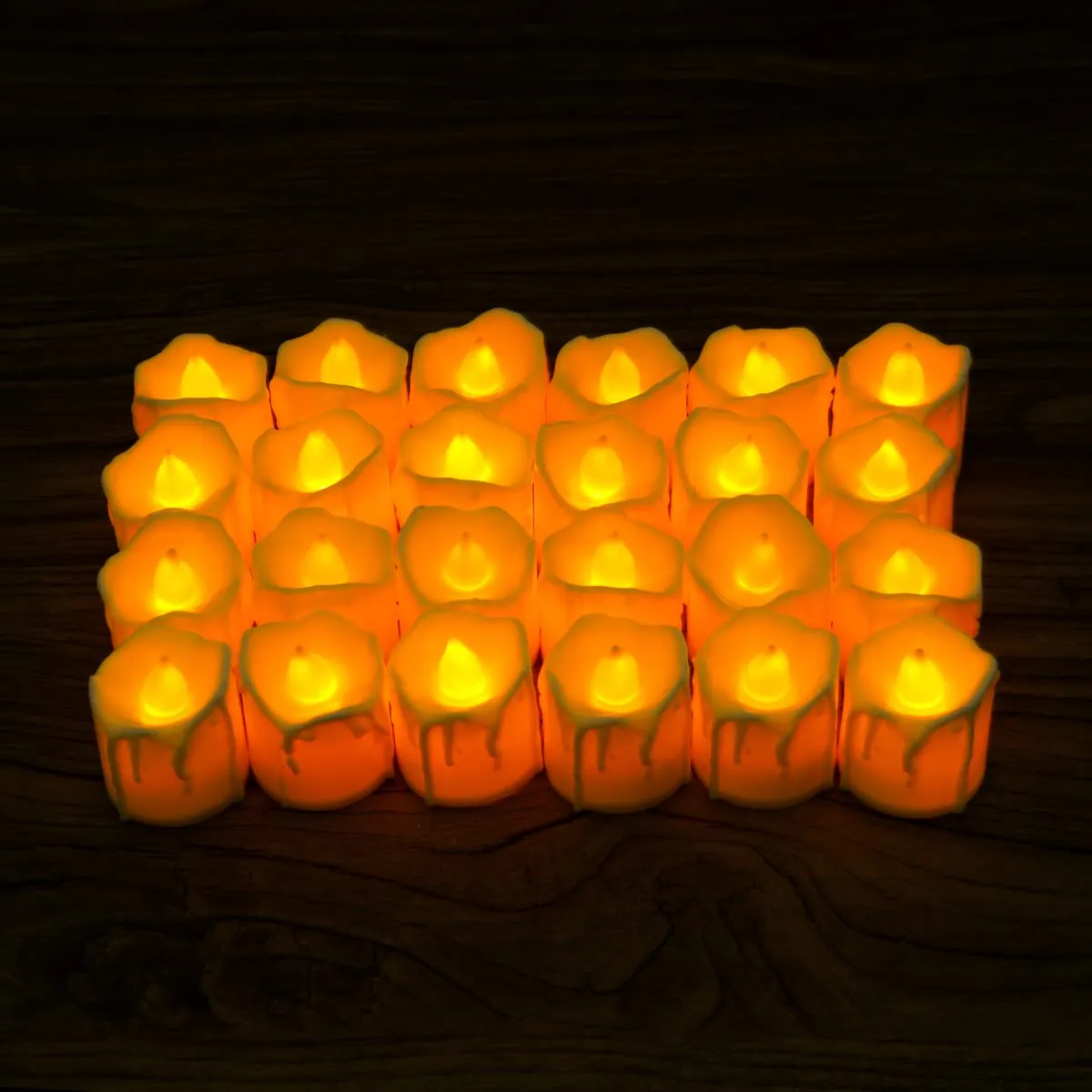 Homestic LED Candles for Home Decoration|Battey Operated|Flameless Yellow Light|Safe & Easy to Maintain|Diwali Lights for Home Decoration,Along with Other Festivities & Parties|Pack of 24,(White)