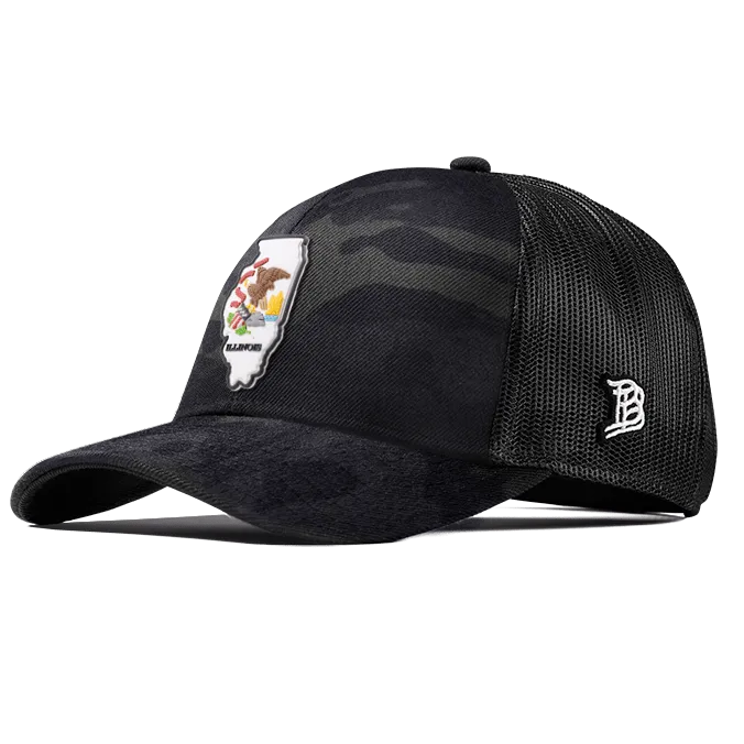 Illinois 21 PVC Stretch Snapback Trucker