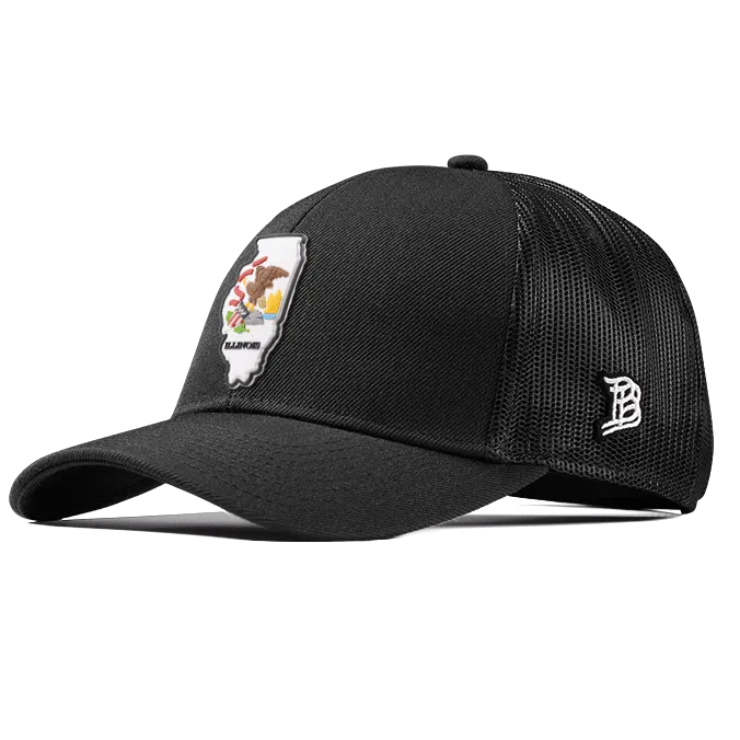 Illinois 21 PVC Stretch Snapback Trucker