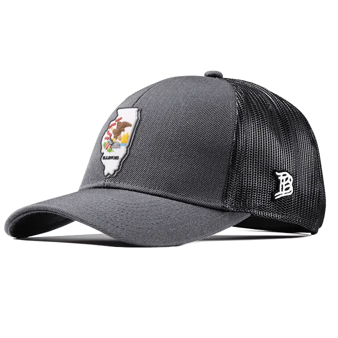 Illinois 21 PVC Stretch Snapback Trucker