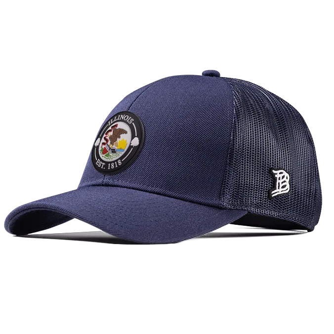 Illinois Compass Stretch Snapback Trucker