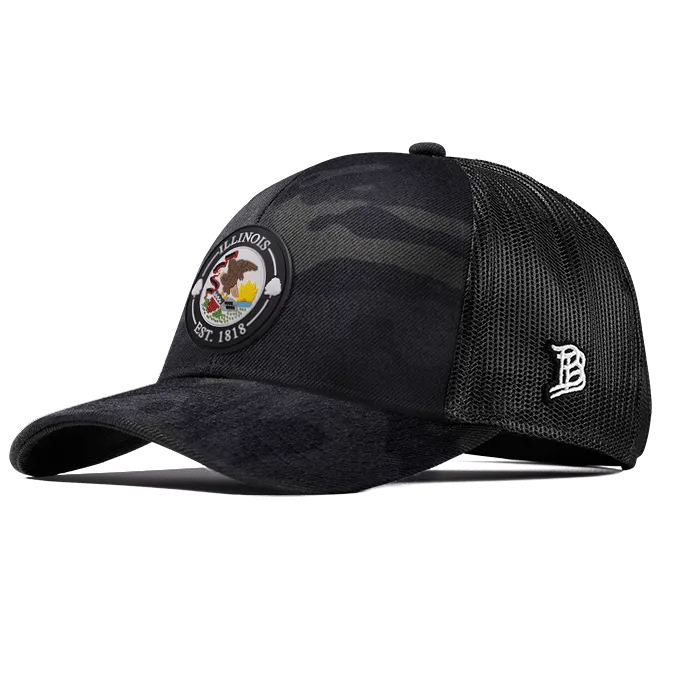 Illinois Compass Stretch Snapback Trucker