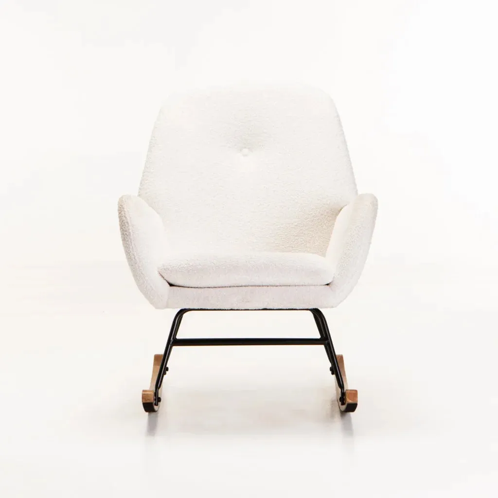 INDY FLEECE ROCKING CHAIR - CREAM