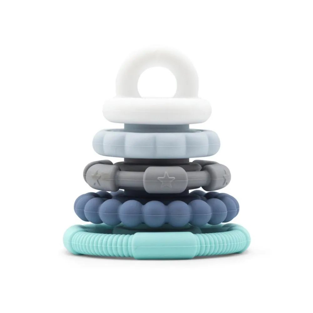 Jellystone Designs Rainbow Stacker & Teether - Ocean