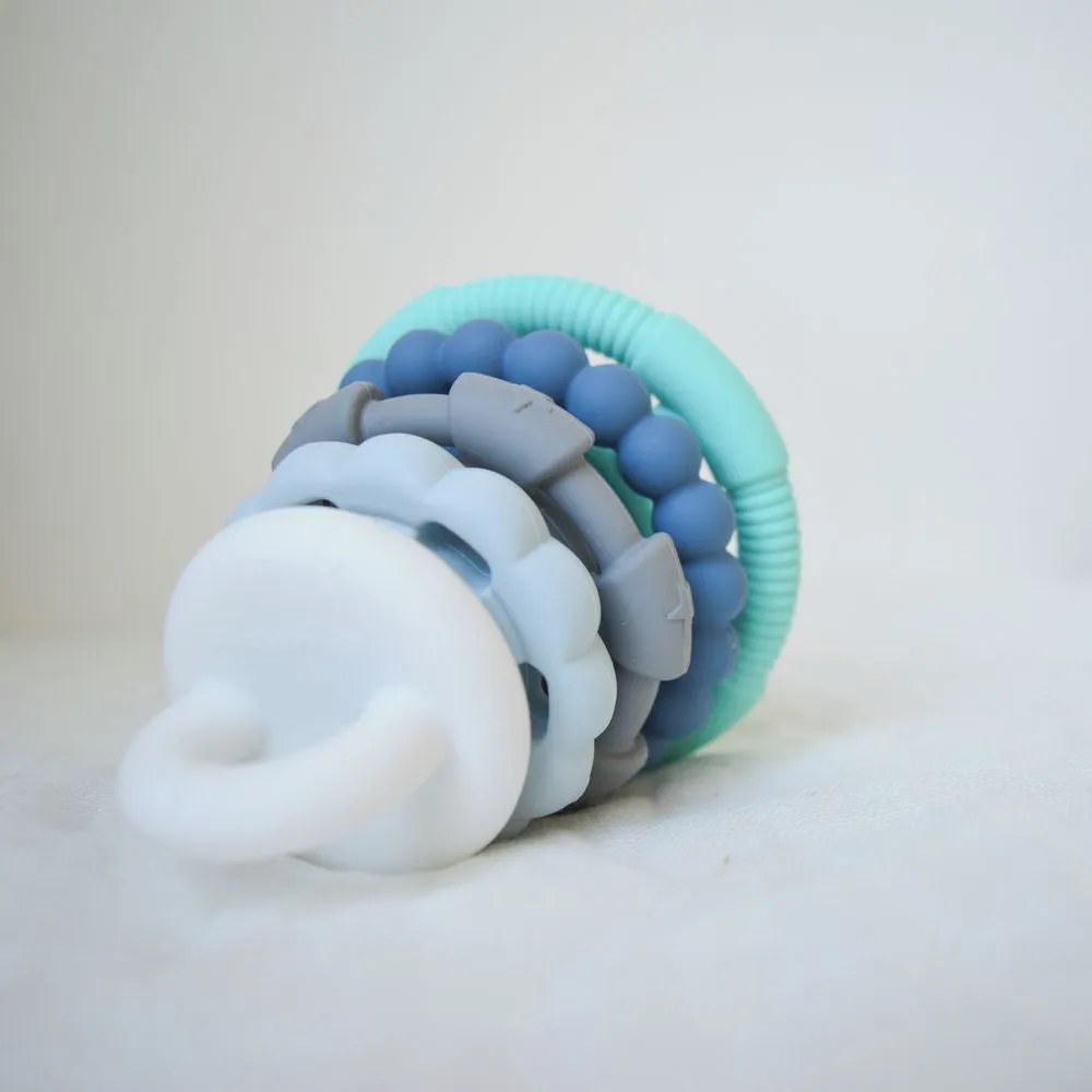 Jellystone Designs Rainbow Stacker & Teether - Ocean