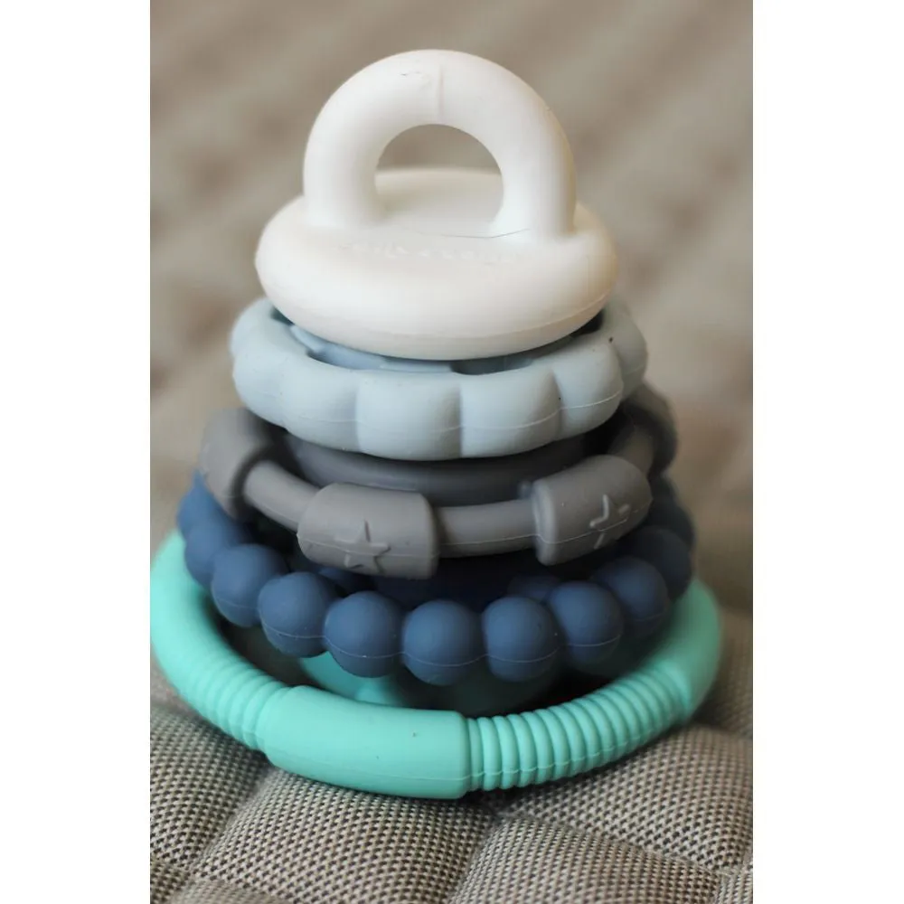 Jellystone Designs Rainbow Stacker & Teether - Ocean