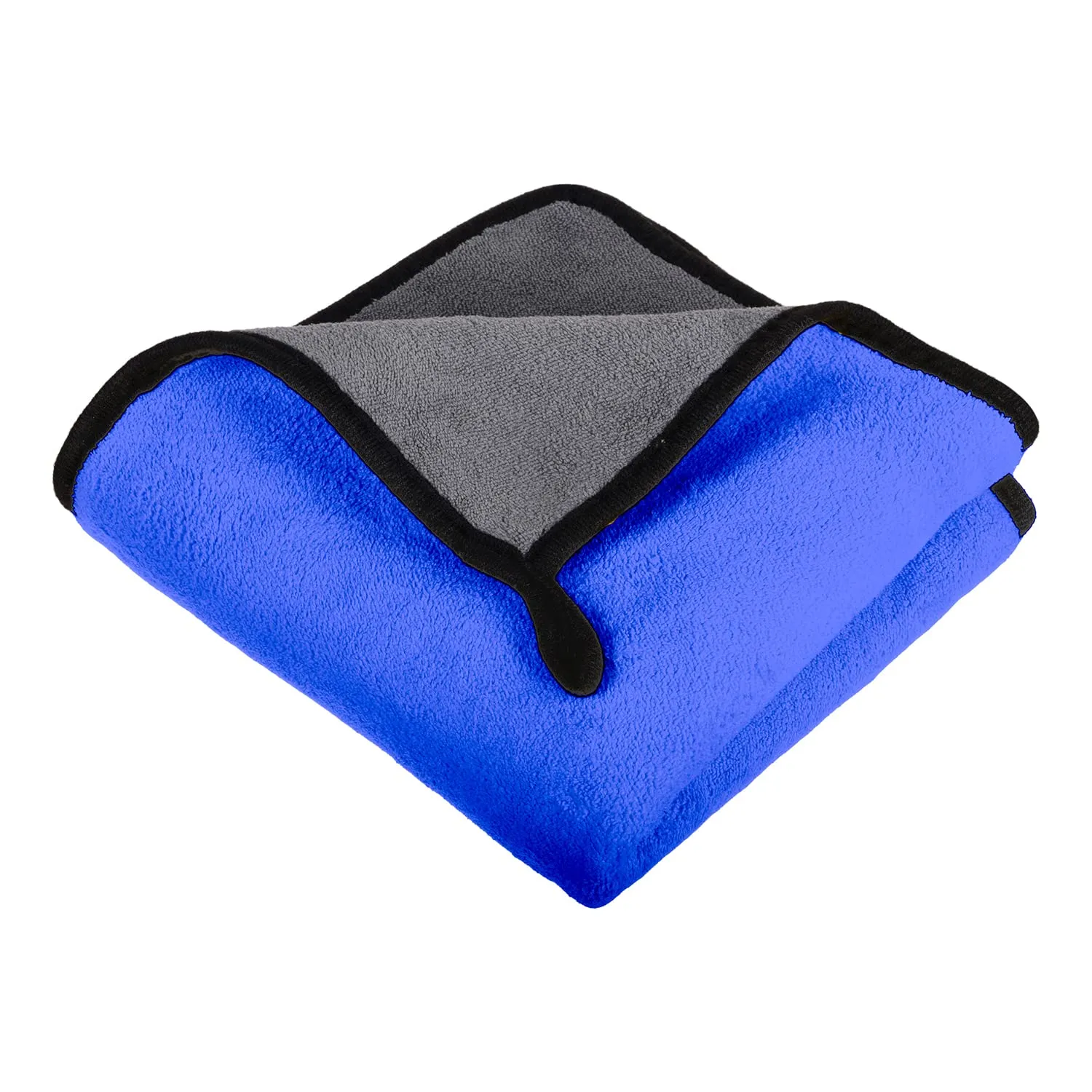 Kuber Industries Cleaning Towel|Microfiber Reusable Cloths|Highly Absorbent Washable Towel for Kitchen with Hanging Loop|Car|Window|40x40 Cm|Pack of 2 (Blue)