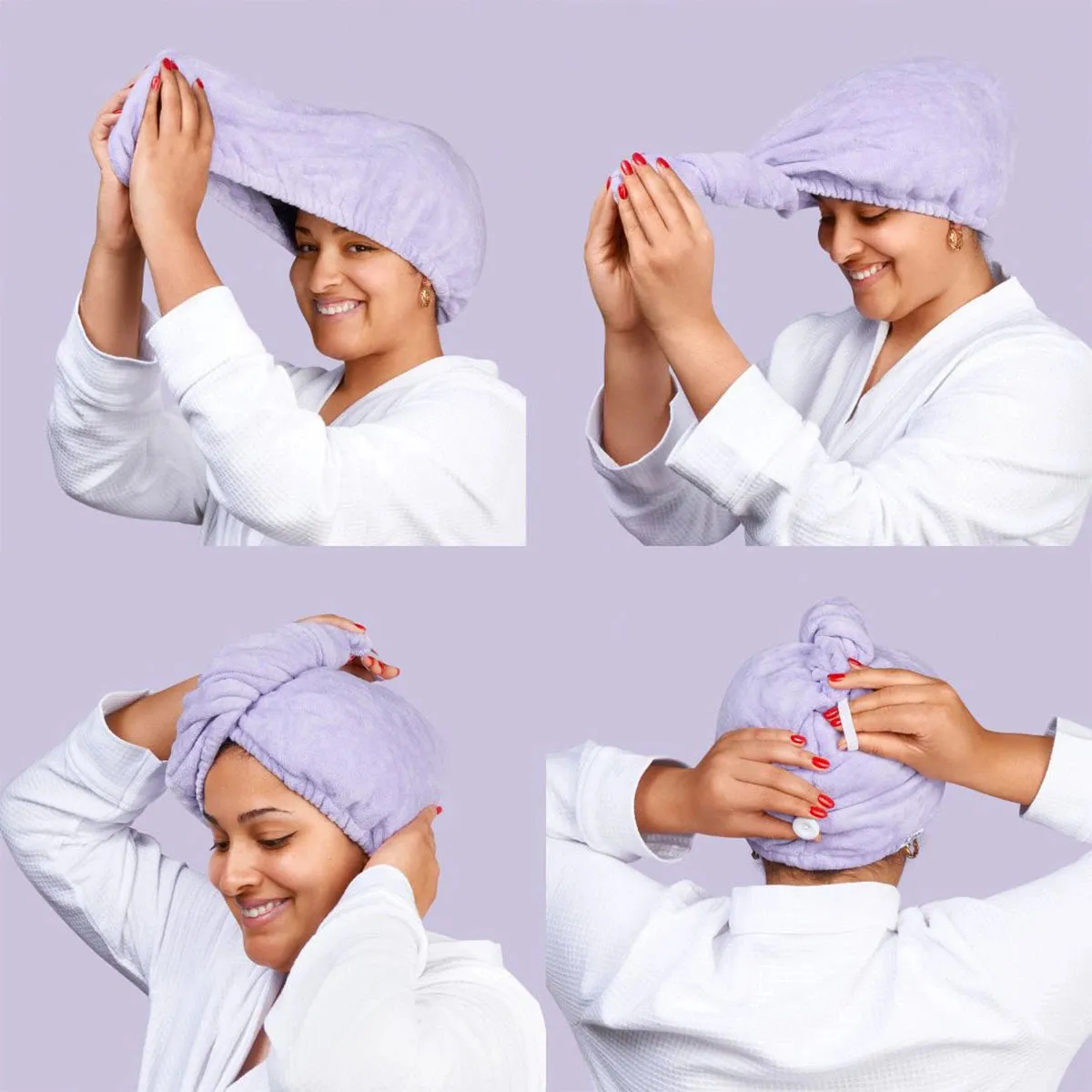 Microfibre Hair Towel - The Purple One