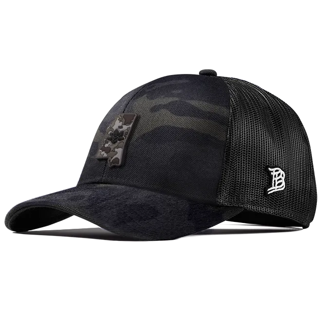 Mississippi Camo Stretch Snapback Trucker