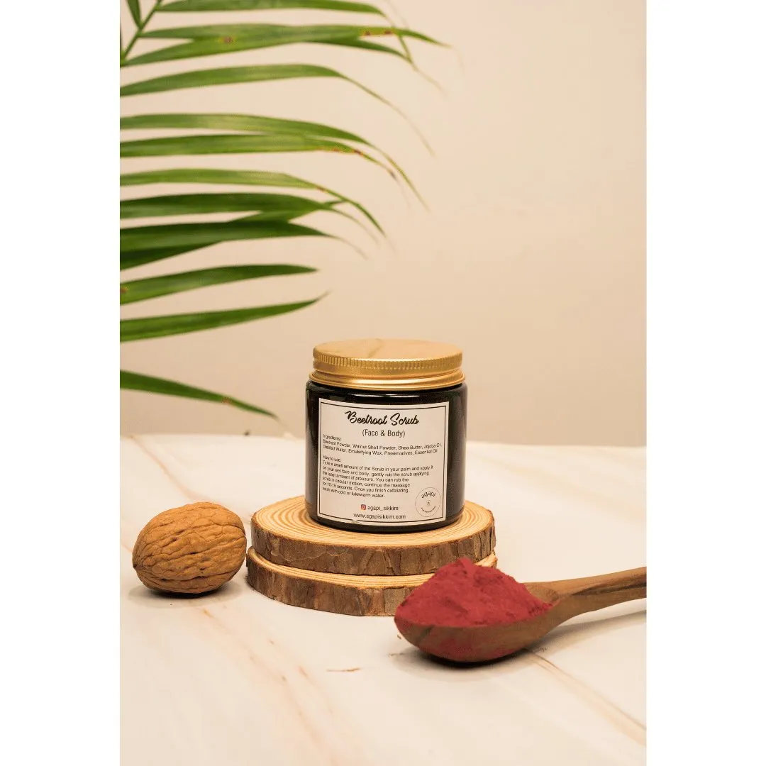 Natural Exfoliating Beetroot Scrub- 100g