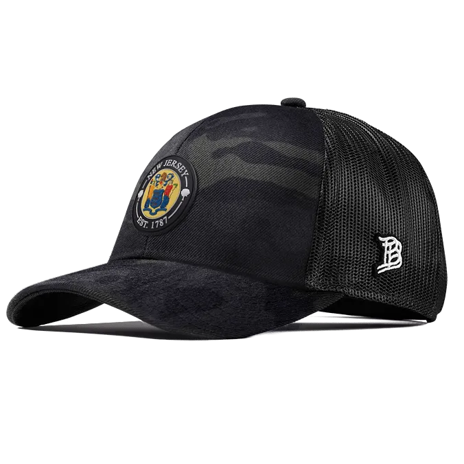 New Jersey Compass Stretch Snapback Trucker