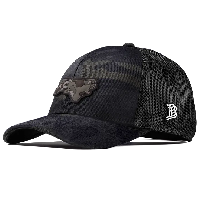 North Carolina Camo Stretch Snapback Trucker