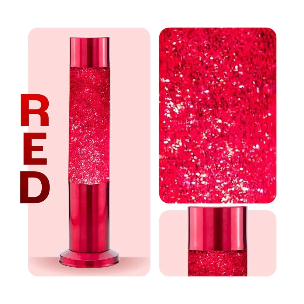 Nova Colour Glitter Lamp Red