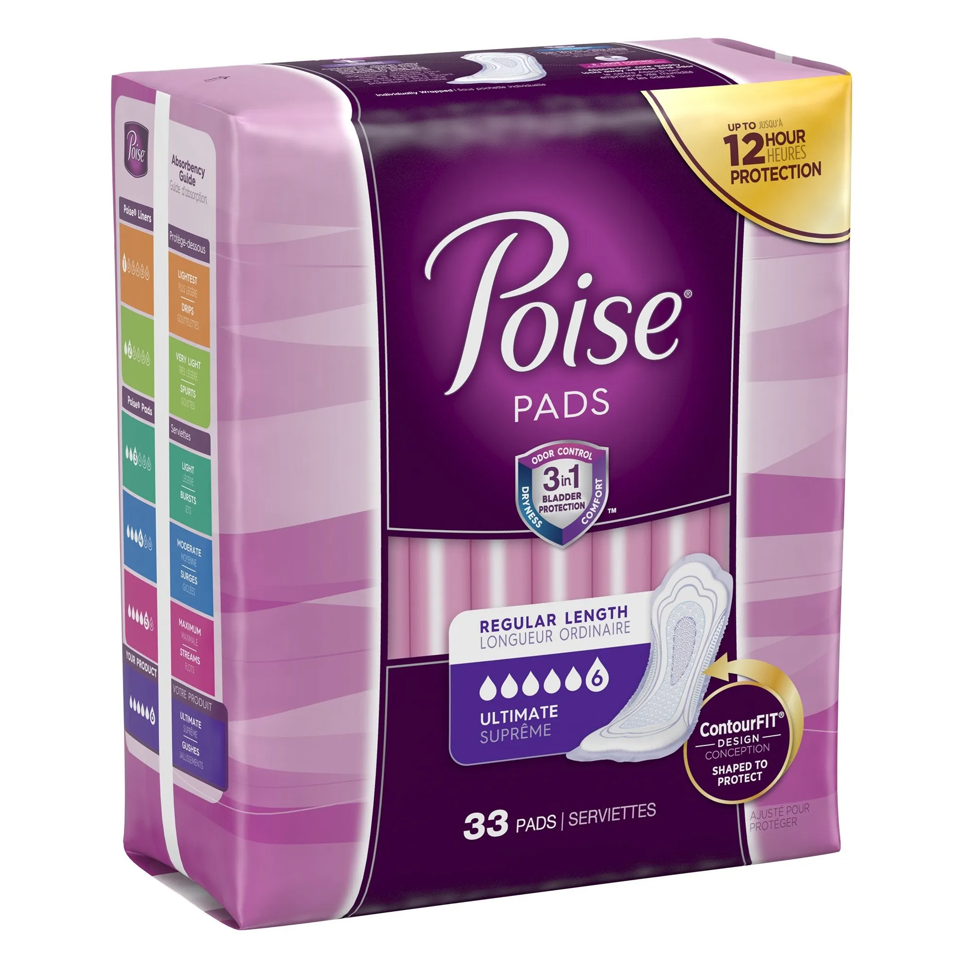 Poise Bladder Control Pads, Heavy Absorbency