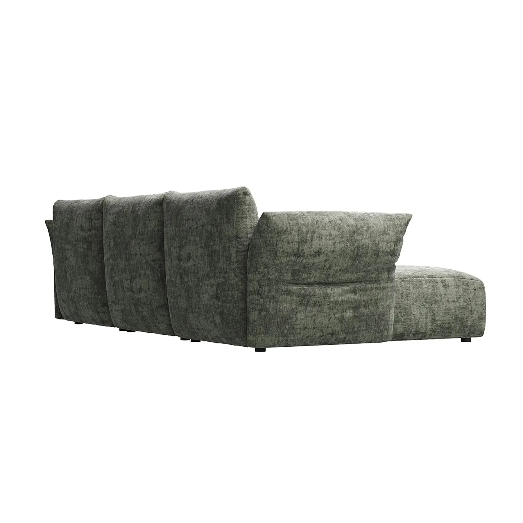 Puff Left Hand Chaise Sofa - Solo Fern