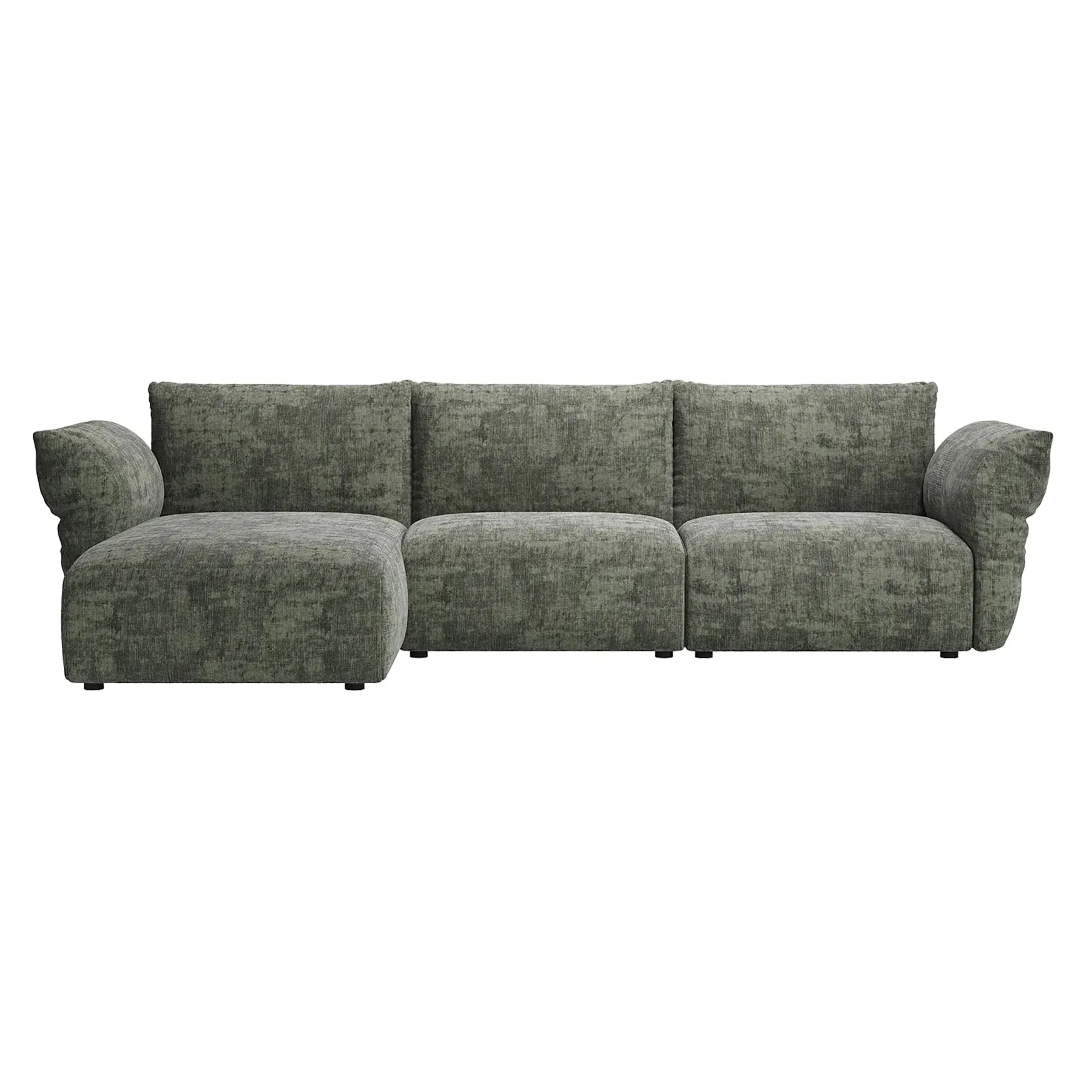 Puff Left Hand Chaise Sofa - Solo Fern