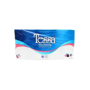 Tessa Toilet Rolls (300 Sheets / 3 Ply) - Pack of 8 (PB-16) - Imported Softness