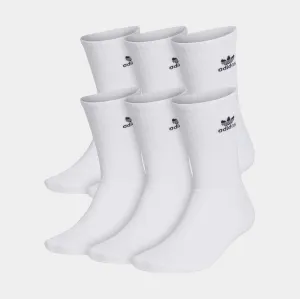 Trefoil 6pack Crew Mens Socks (White)